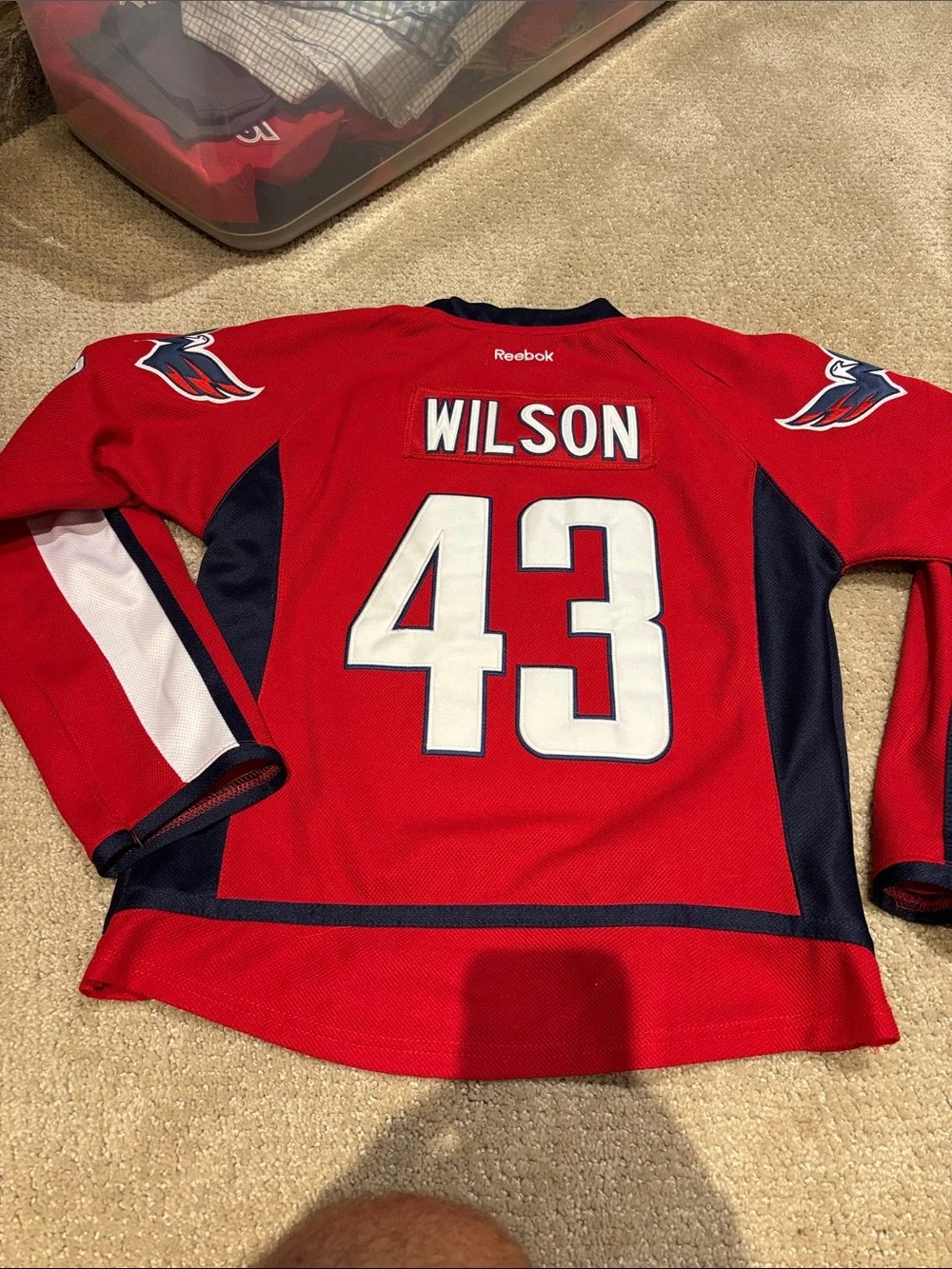 Reebok Washington Capitals Kids Red & Navy Hockey Jersey